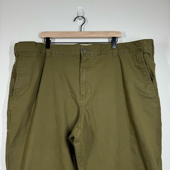 Columbia Men's Green Beige Flex ROC Canvas Cargo Utility Stretch Pants 48x32 - Picture 3 of 15